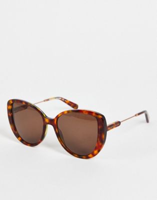 Marc Jacobs cat eye sunglasses in havana brown - ASOS Price Checker