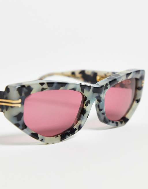 Marc Jacobs cat eye sunglasses in havana grey | ASOS display picture 3
