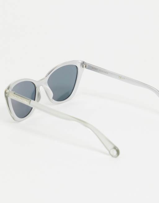 Marc Jacobs cat eye sunglasses with pink lens in clear ASOS