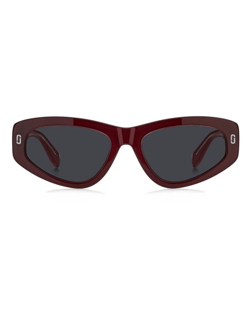 Marc Jacobs cat eye zonnebril met grijze glazen in rood, 2 van 6