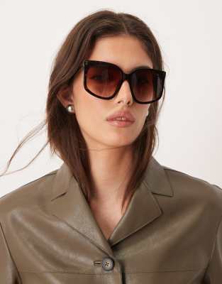 Marc Jacobs - Eckige Sonnenbrille in Havana-Braun-Brown
