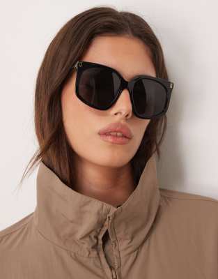 Marc Jacobs - Eckige Sonnenbrille in Havana-Schwarz