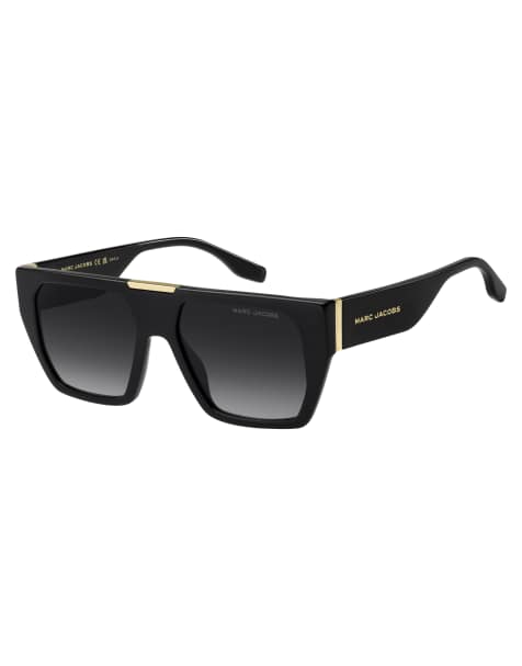 Marc Jacobs – Eckige Sonnenbrille in Schwarz - view 1