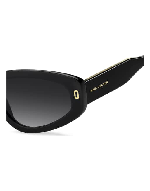 Marc Jacobs gafas de sol cat eye con lentes gris degradado en negro, 7 de 7