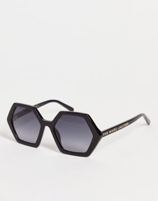 Marc Jacobs hex sunglasses in black