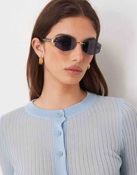 Marc Jacobs - Lunettes de soleil carrées - Doré et bleu - view 1