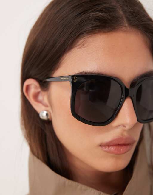 Marc Jacobs - Lunettes de soleil carrées - Noir Havane , 3 de 3