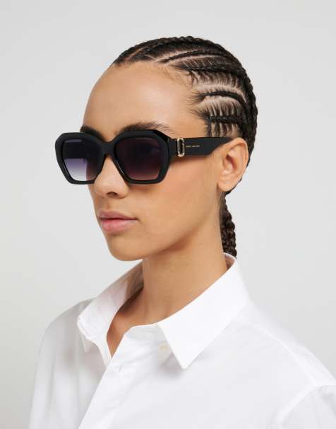 Marc Jacobs Marc jac sun gafas de sol rectangulares con lentes degradadas grises en negro - view 1