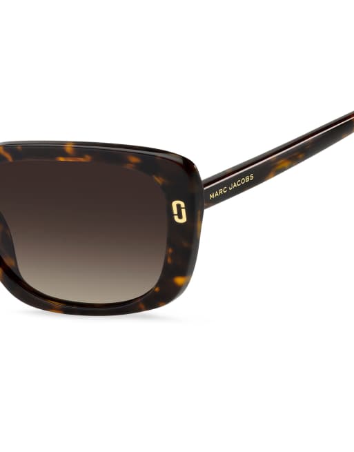Marc Jacobs occhiali da sole Marc jac sun rettangolari con lenti sfumate marroni in marrone, 3 di 6