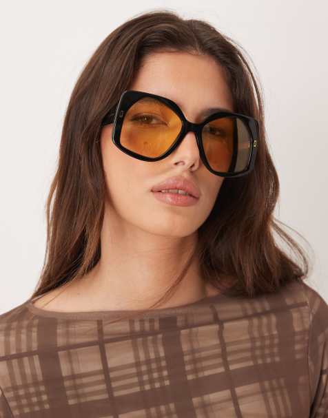 Marc Jacobs - Occhiali da sole squadrati neri e gialli - view 1