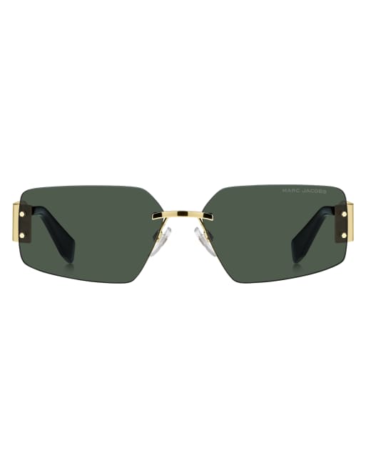Marc Jacobs - Occhiali da sole squadrati unisex color oro/verde