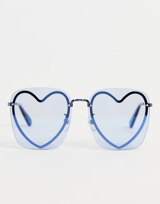 Marc Jacobs - Occhiali da sole viola squadrati a cuore 493/S, 2 di 4