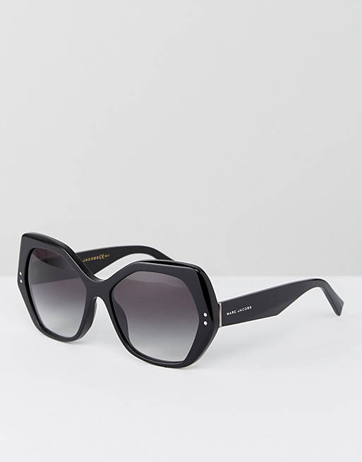 Marc Jacobs – Oversize-Katzenaugensonnenbrille in Schwarz
