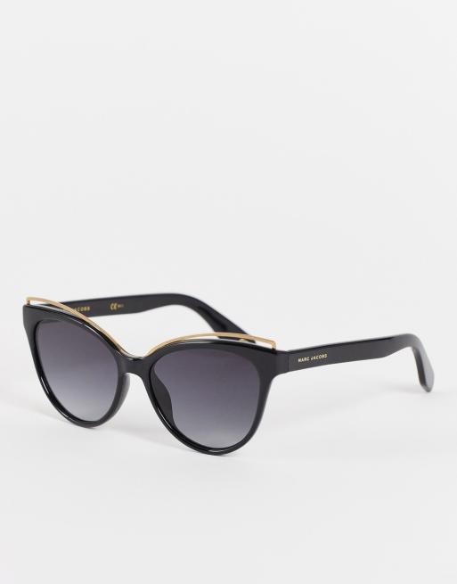 Marc Jacobs - Oversized Cat Eye-solbriller i sort og guld
