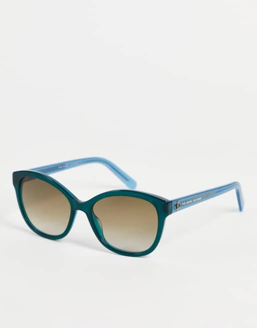 Marc Jacobs oversized cat eye sunglasses in teal blue 554/S