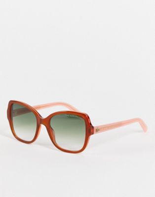 Marc Jacobs oversized square sunglasses in brown and pink 555/S
