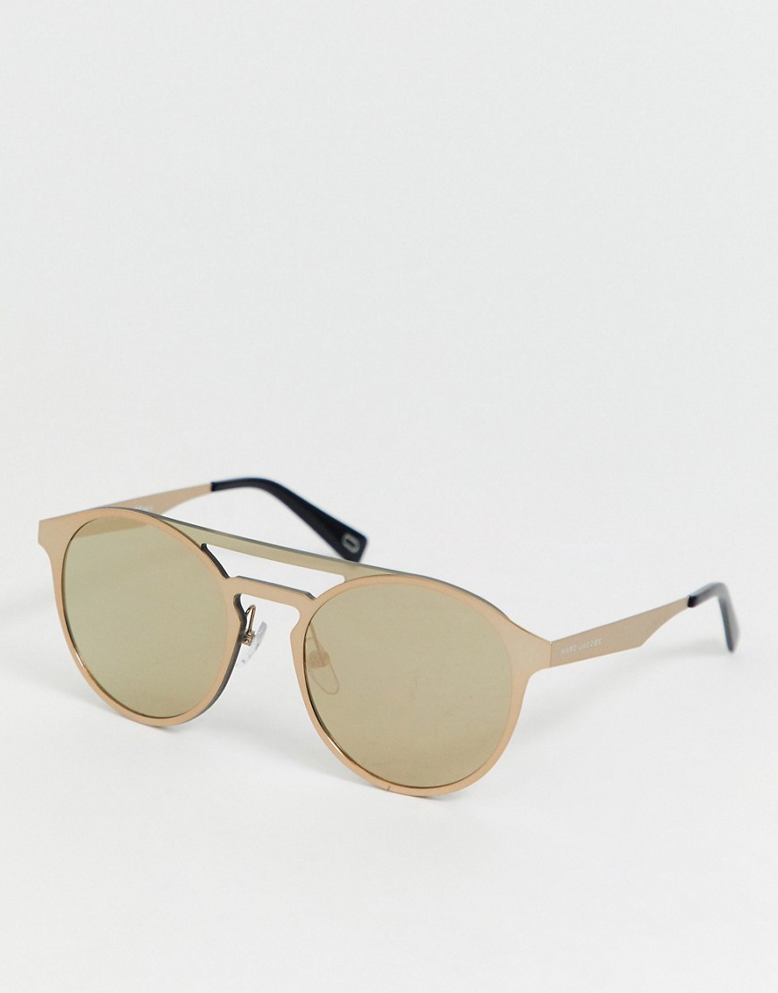 Marc Jacobs - Runde solbriller i guldfarvet metal