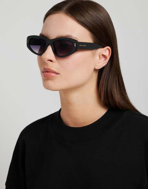 Marc Jacobs Sonnenbrille mit Cat-Eye-Form und grau getönten Gläsern in Schwarz - view 1