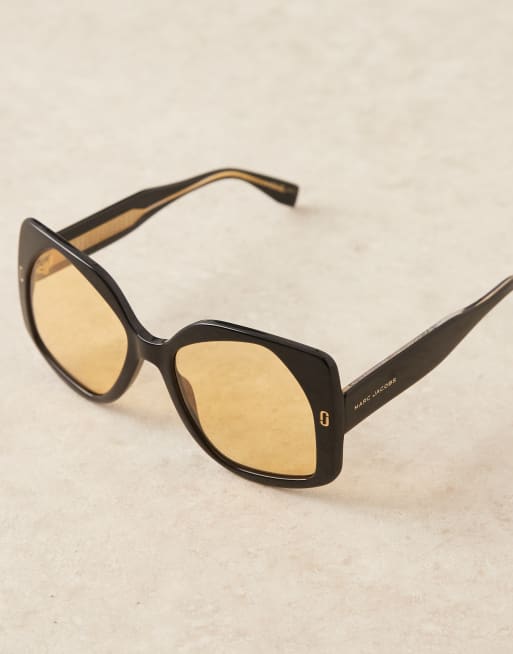 Marc Jacobs  square sunglasses in black /yellow, 2 of 3