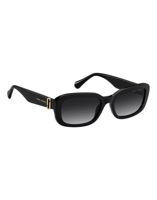 Marc Jacobs Sunglasses Marc jac lunettes de soleil rectangulaires à verres dégradés gris, noires, 6 de 6