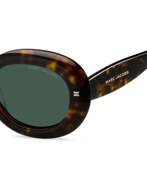 Marc Jacobs Sunglasses occhiali da sole vintage oversize ovali con lenti verdi, marroni, 3 di 6