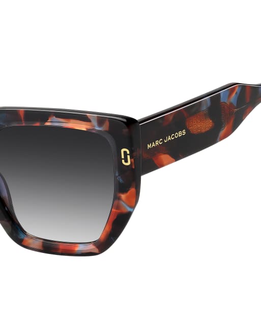 Marc Jacobs - Vierkante zonnebril in bruin/blauw havana , 3 van 3