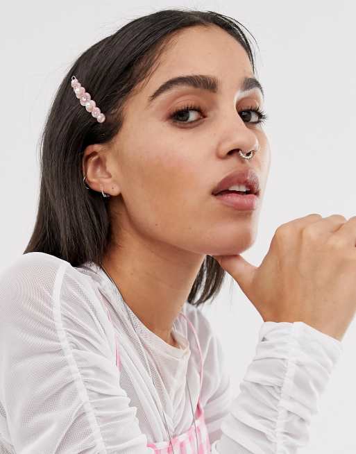 Margherita - Barrette à cheveux résine et perle