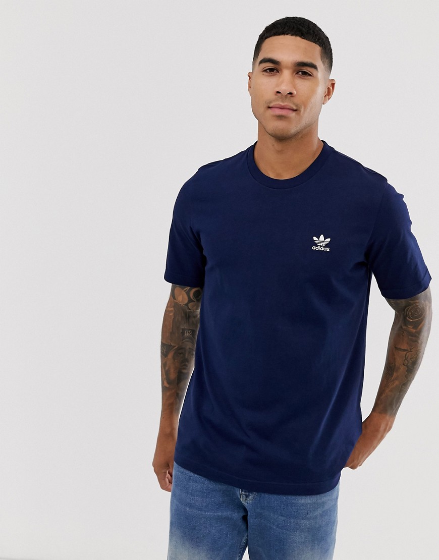 Marineblå essentials t-shirt fra adidas Originals