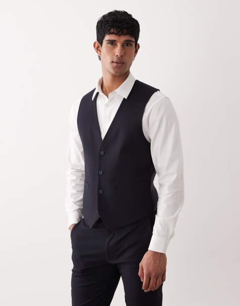 Marineblå habitvest i skinny pasform fra ASOS DESIGN - view 1