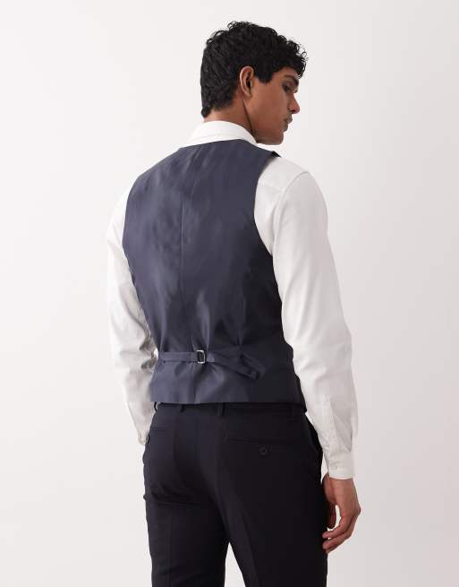 Marineblå habitvest i skinny pasform fra ASOS DESIGN, 3 af 5