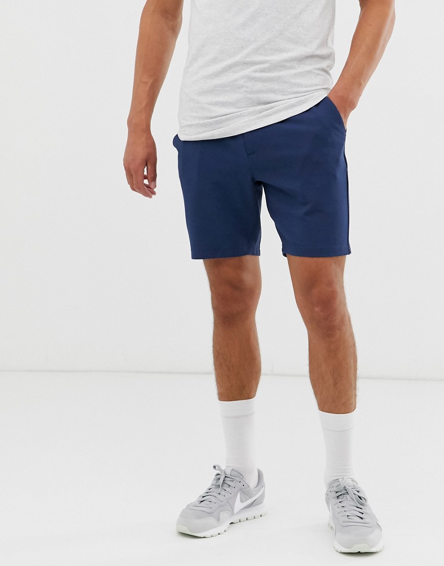 Marineblå, smarte shorts i jersey fra Only & Sons