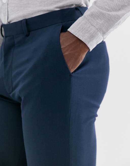 Marineblå superskinny habitbukser fra ASOS DESIGN Tall, 3 af 4