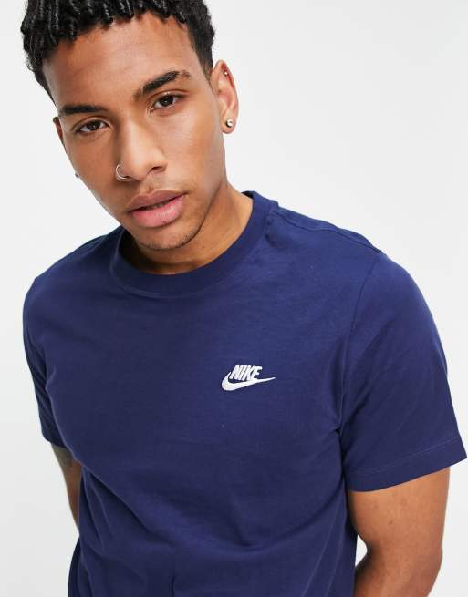 Marineblå T-shirt fra Nike Club, 3 af 4