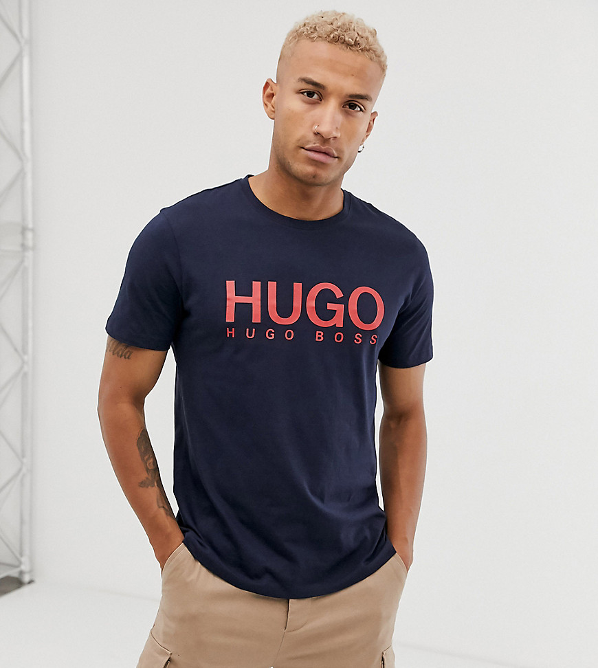 Marineblå t-shirt med logo fra HUGO Dolive