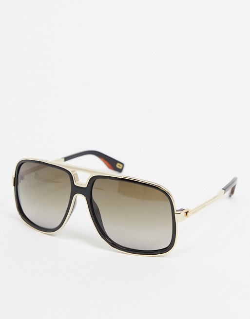 Marc Jacobs aviator sunglasses in gold