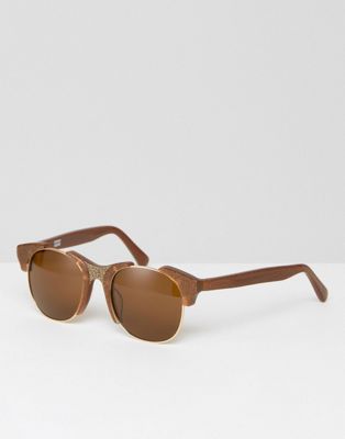 Markus Lupfer Sun Bronze Glitter Sunglasses With Tinted Lens