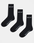 [Marshall Artist] Marshall Artist 3 pack socks in black One Size BLACK