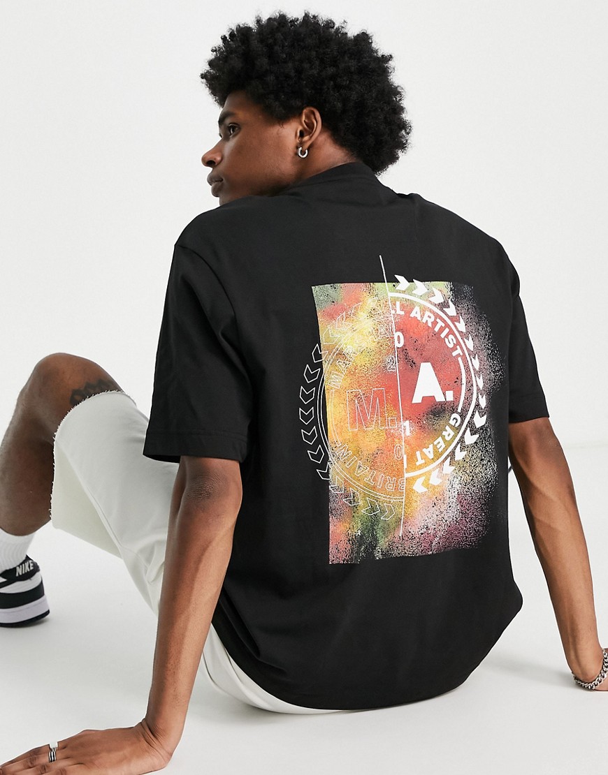 Marshall Artist acid botanica backprint T-shirt in black