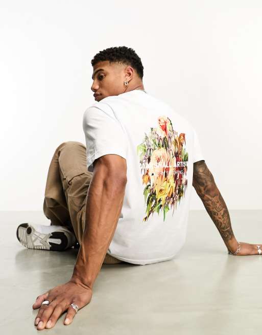 Marshall Artist acid flora back print t-shirt in white