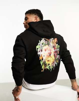 Marshall Artist acid flora backprint hoodie in black - ASOS Price Checker