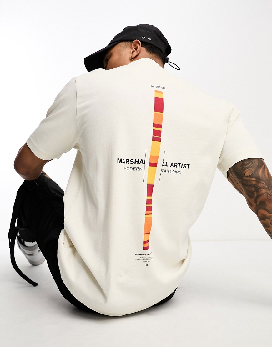 Marshall Artist atmosphera backprint t-shirt in off white