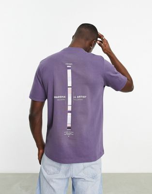 Marshall Artist atmosphera backprint t-shirt in purple - ASOS Price Checker