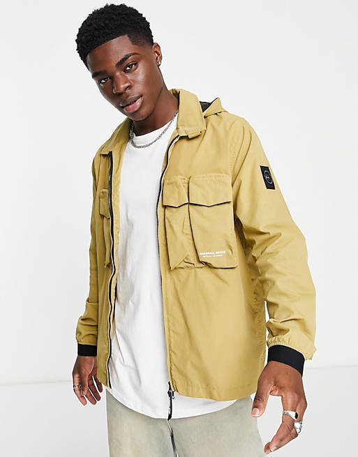 Marshall Artist - Camicia giacca con cappuccio rimovibile marrone