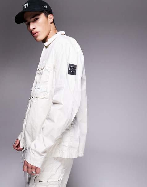 Marshall Artist co-ord seafield utility overshirt in cream - view 1