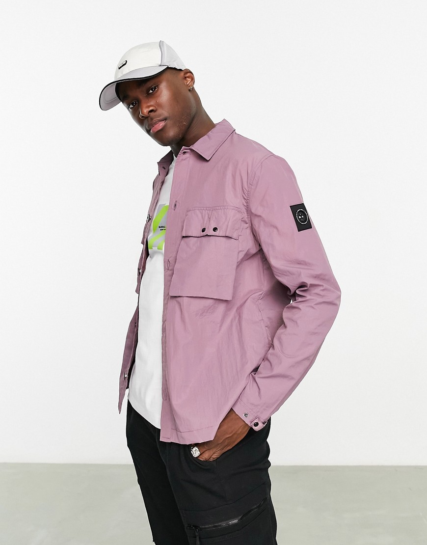 Marshall Artist Compata overshirt in dark pink