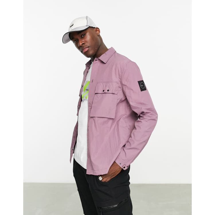 Stone island overshirt store rosa