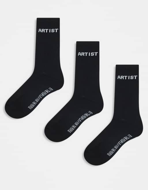 Marshall Artist - Confezione da 3 paia di calzini neri 