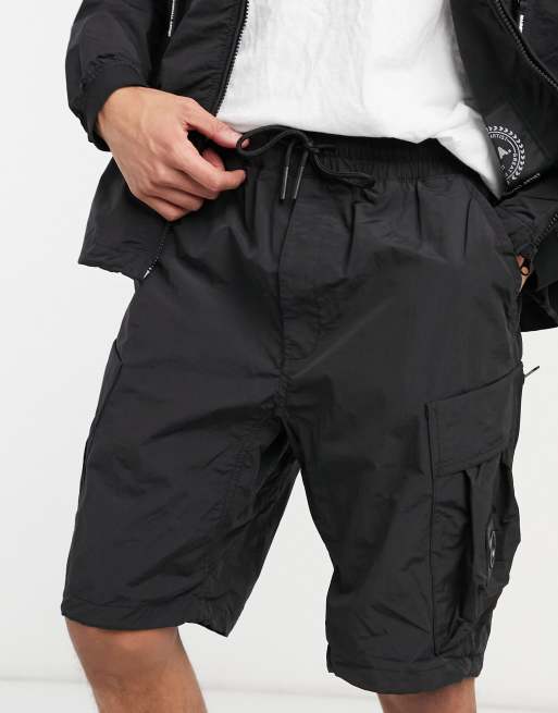 Marshall Artist cotton polyamide technical cargo short in black