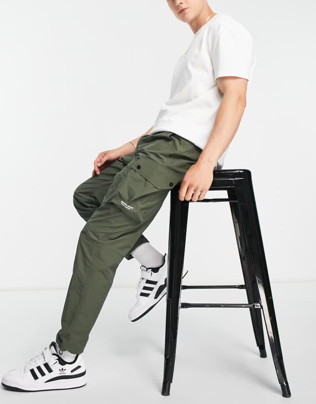 Marshall Artist cotton polymide cargo pants in khaki