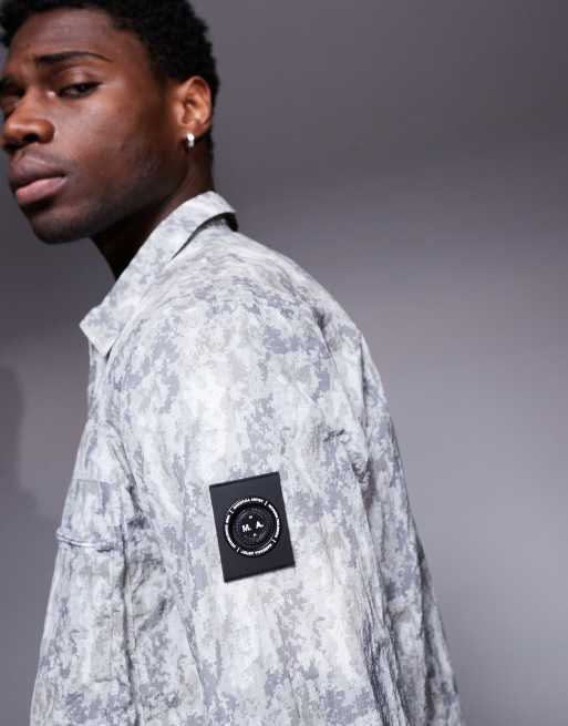 Marshall Artist faded camo print overshirt in multi - part of a set, 2 of 4